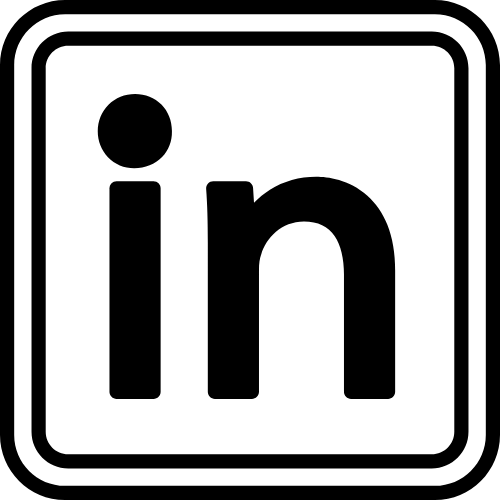 linked in logo black and white